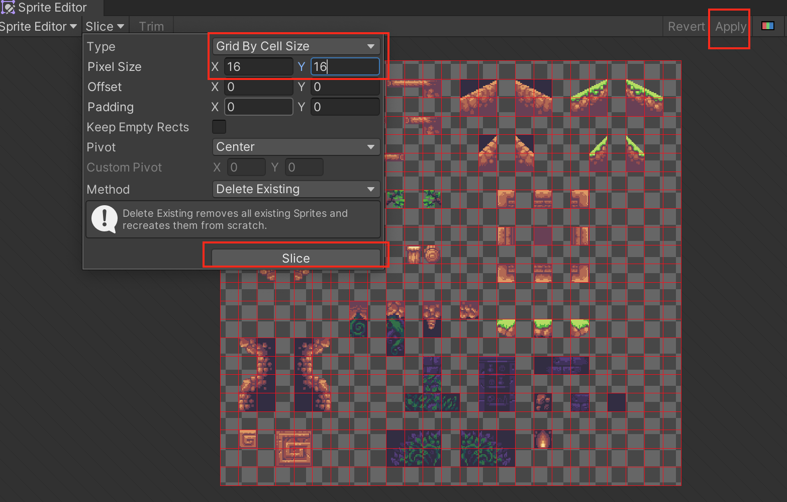 Tileset Sprite Editor