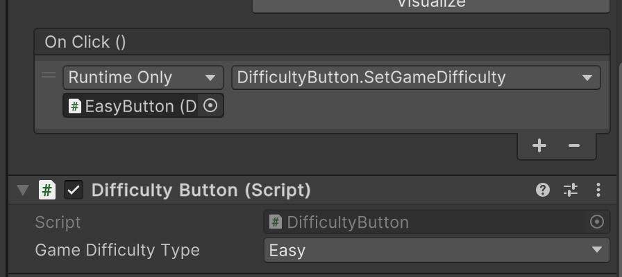 difficulty button configure