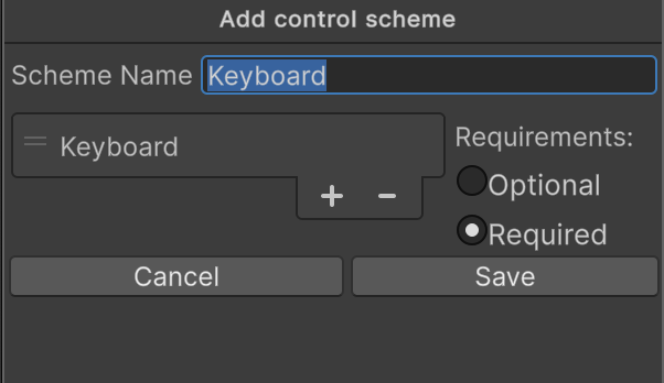Edit Keyboard scheme