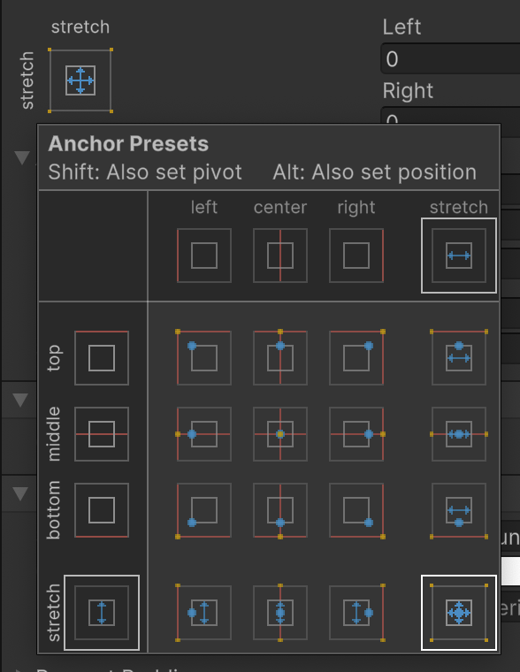 Anchor Presets